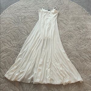 SHEIN Elegant White Textured Maxi dress